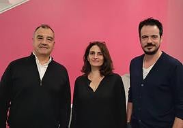Vicente Seva, Joana Granero y Mario Hernández en la proyección de 'Tregua(s)' en Londres.