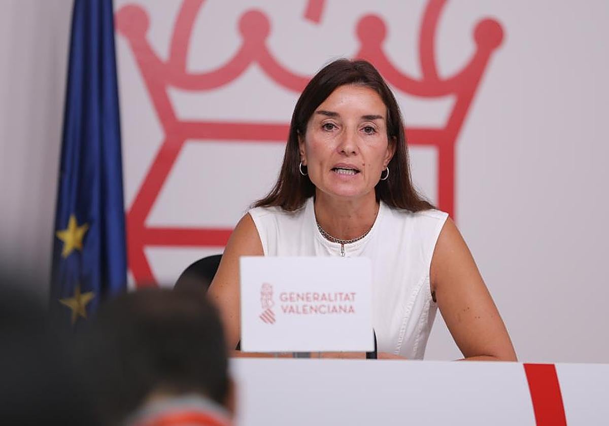La consellera Ruth Merino, durante la rueda de prensa posterior al Consell.