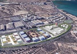 Vista de la recreación de Ágora Futura, en Aguamarga