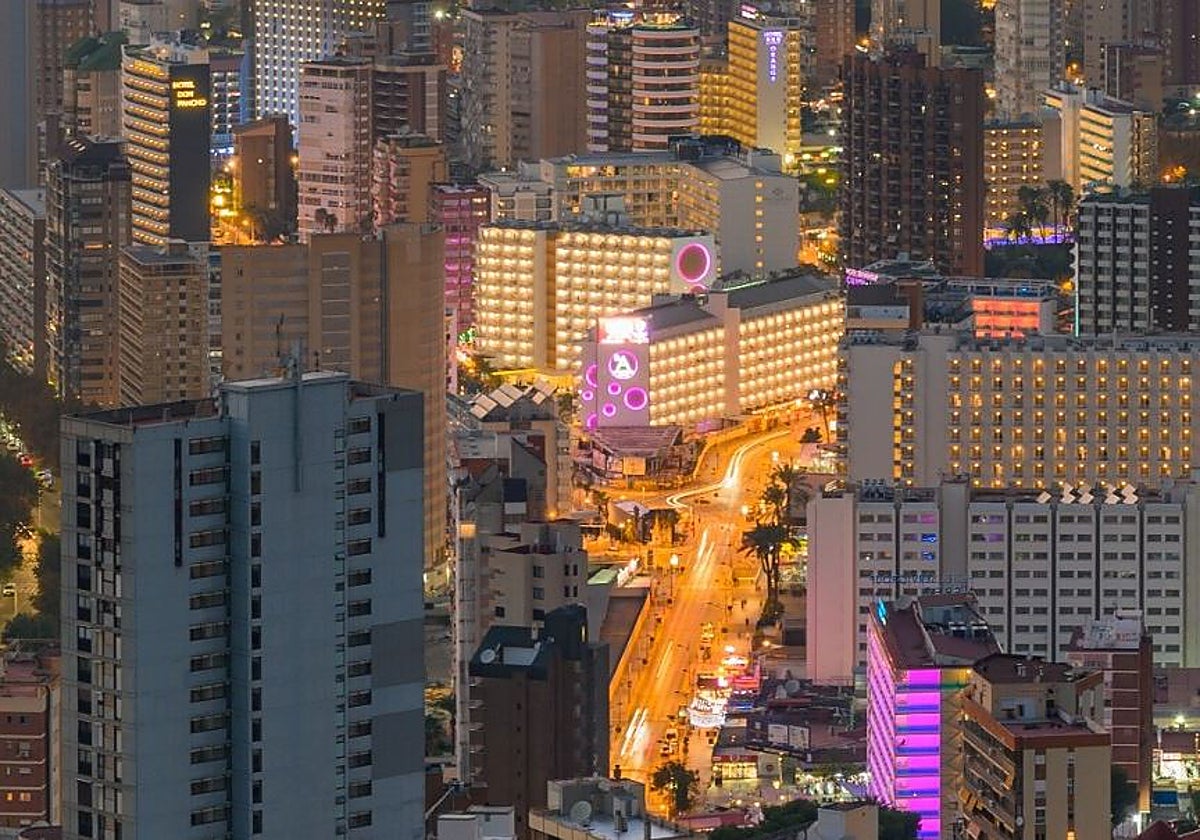 Imagen de una de las zonas más turísticas de Benidorm