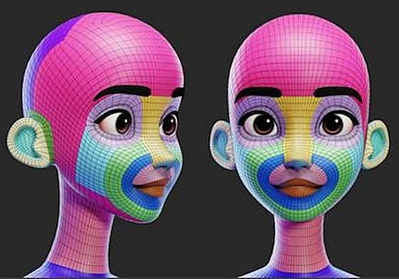 Proceso de creación de una personaje en 3D.