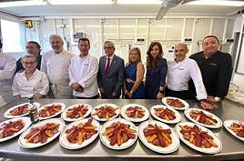 Degustación de salazones alicantinos en Bilbao.