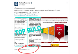 Publicación en redes de la Policía Nacional.