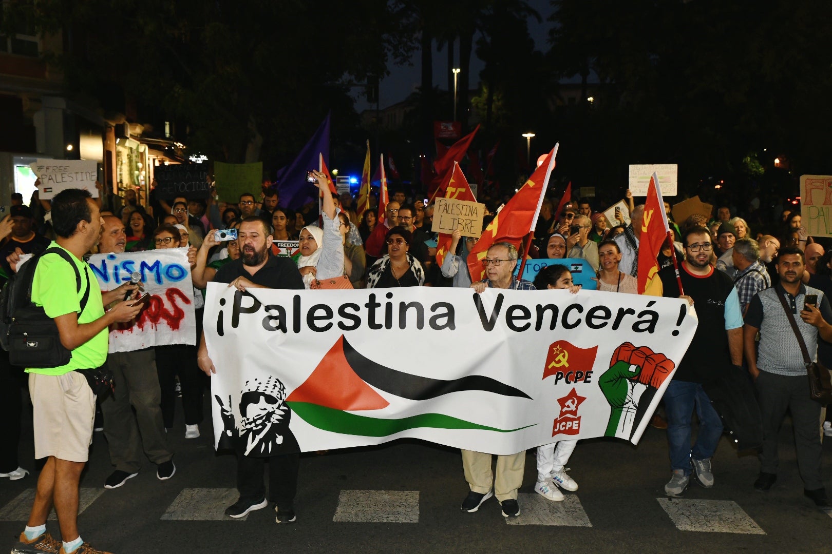 Manifestación en Alicante en solidaridad con el pueblo Palestino