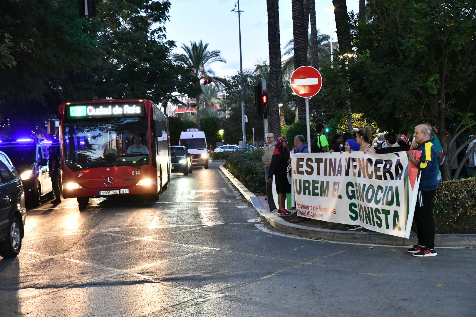 Manifestación en Alicante en solidaridad con el pueblo Palestino