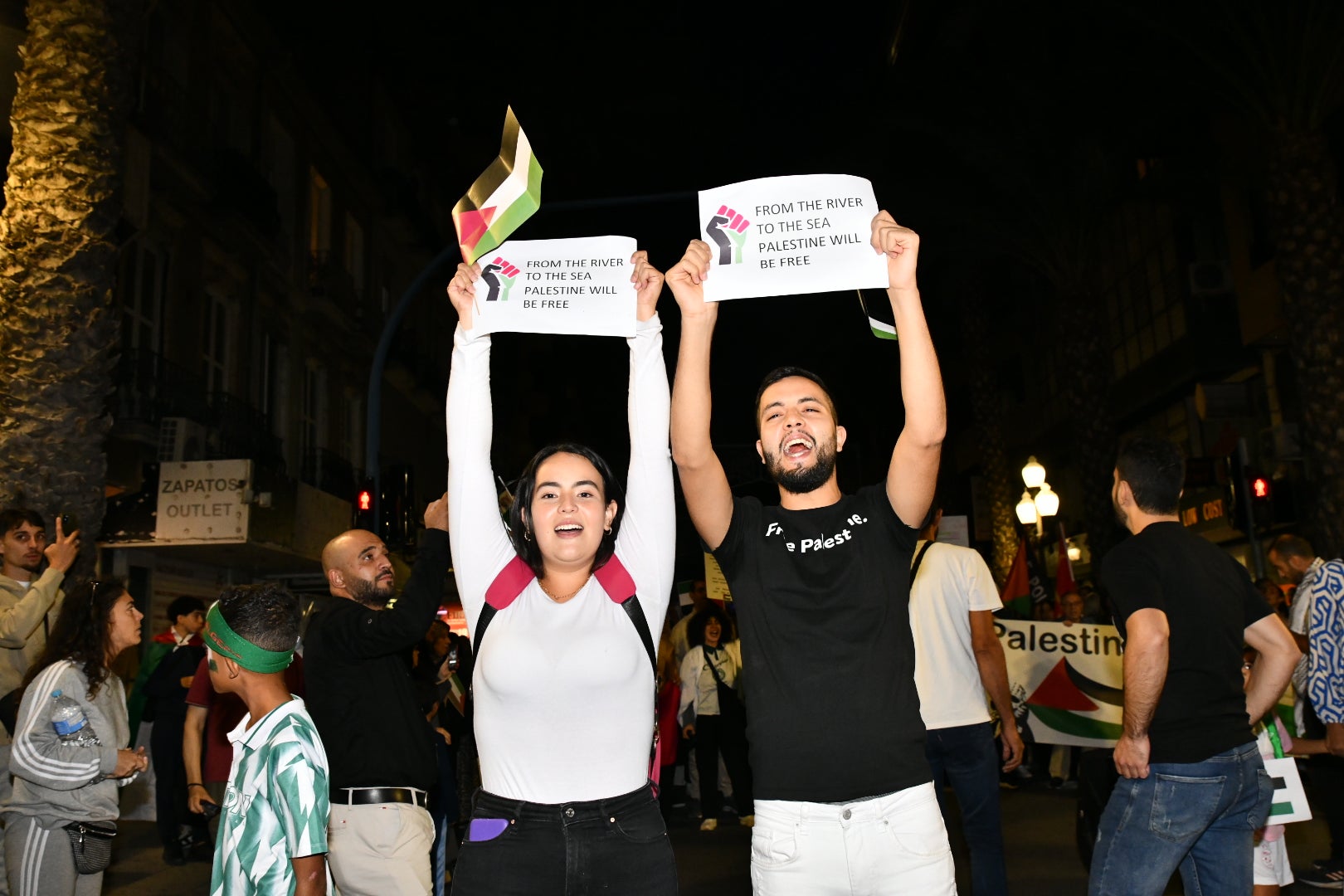 Manifestación en Alicante en solidaridad con el pueblo Palestino