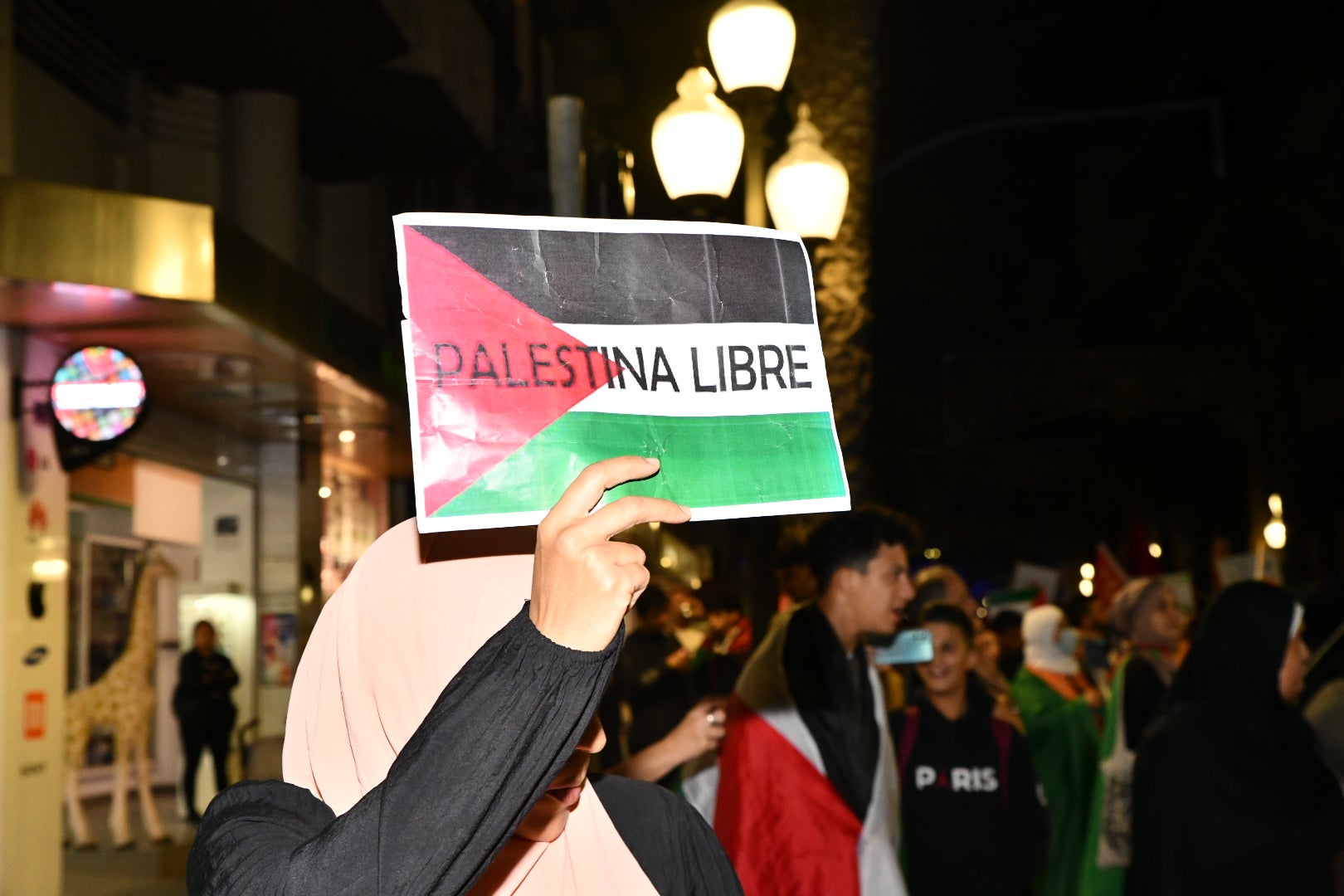 Manifestación en Alicante en solidaridad con el pueblo Palestino