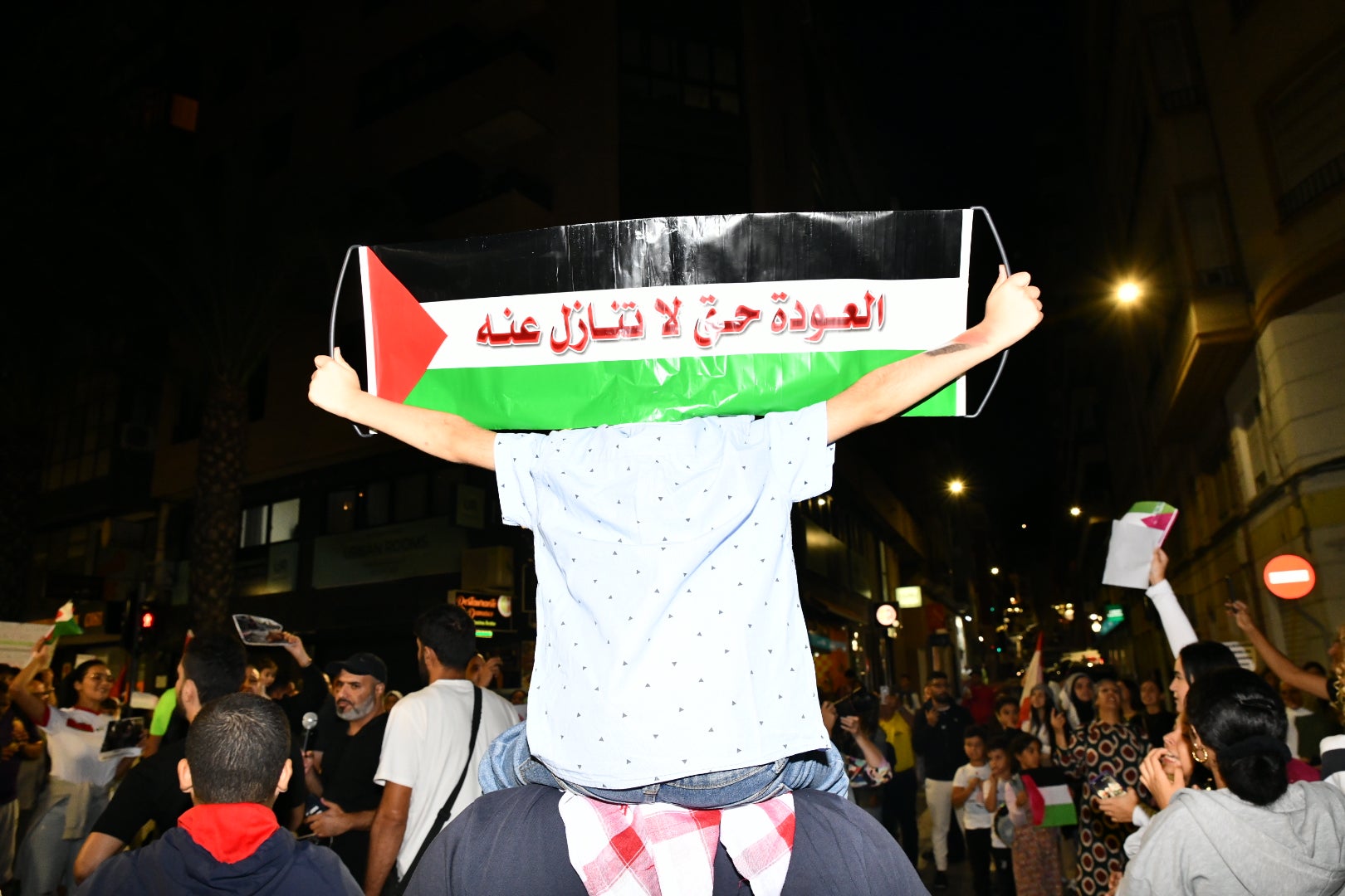 Manifestación en Alicante en solidaridad con el pueblo Palestino
