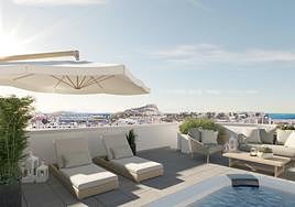 Recreación de las vistas desde el ático de las nuevas viviendas.