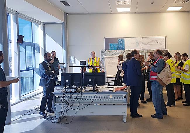 Puesto de mando del aeropuerto Alicante-Elche.