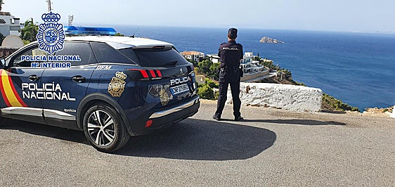 Patrulla de Policía Nacional en Benidorm.
