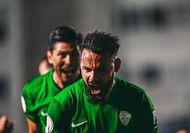 Mourad celebra el gol marcado el miércoles ante el Europa.