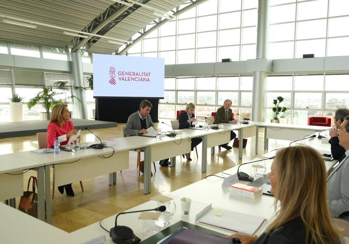 Reunión del pleno del Consell en Ciudad de la Luz, este viernes.