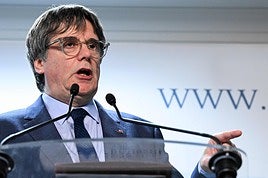 Carles Puigdemont en una reciente comparecencia en Bruselas.