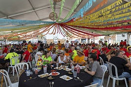 Celebración de las fiestas de un barrio en Alicante.