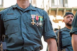 Acto en honor a la Guardia Civil durante el pasado Día de la Hispanidad.