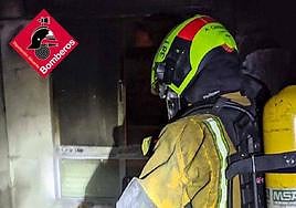 Incendio de la vivienda en Alcoi.