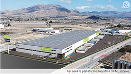 Proyección virtual de la plataforma logística que tendrá Musgrave en Monforte dle Cid.
