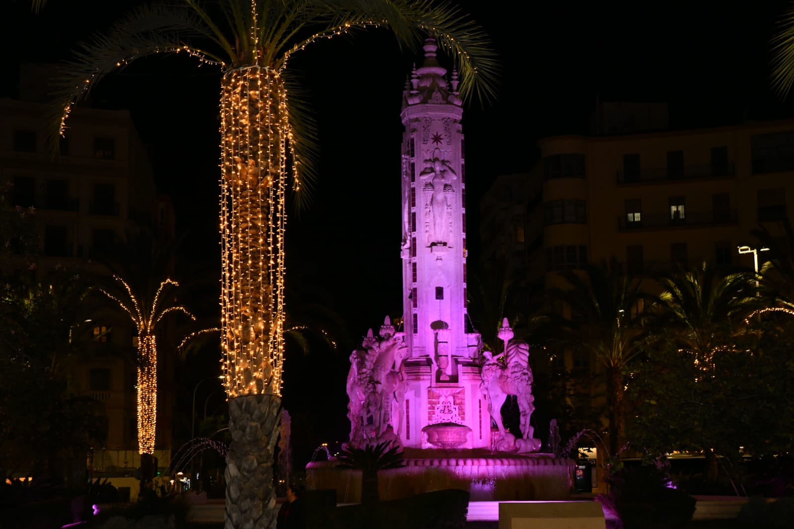 Marea morada y antorchas en las calles de Alicante