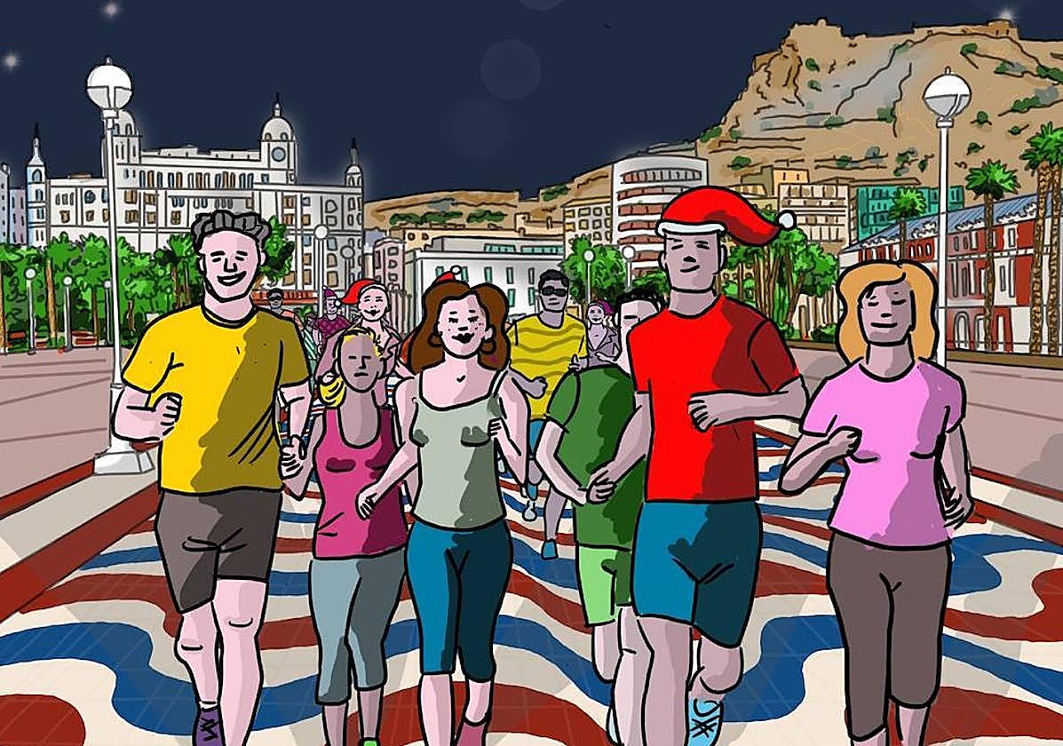 Cartel de la San Silvestre 2023 de Alicante.