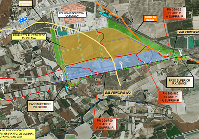 Mapa del proyecto facilitado por el Ayuntamiento de Villena.