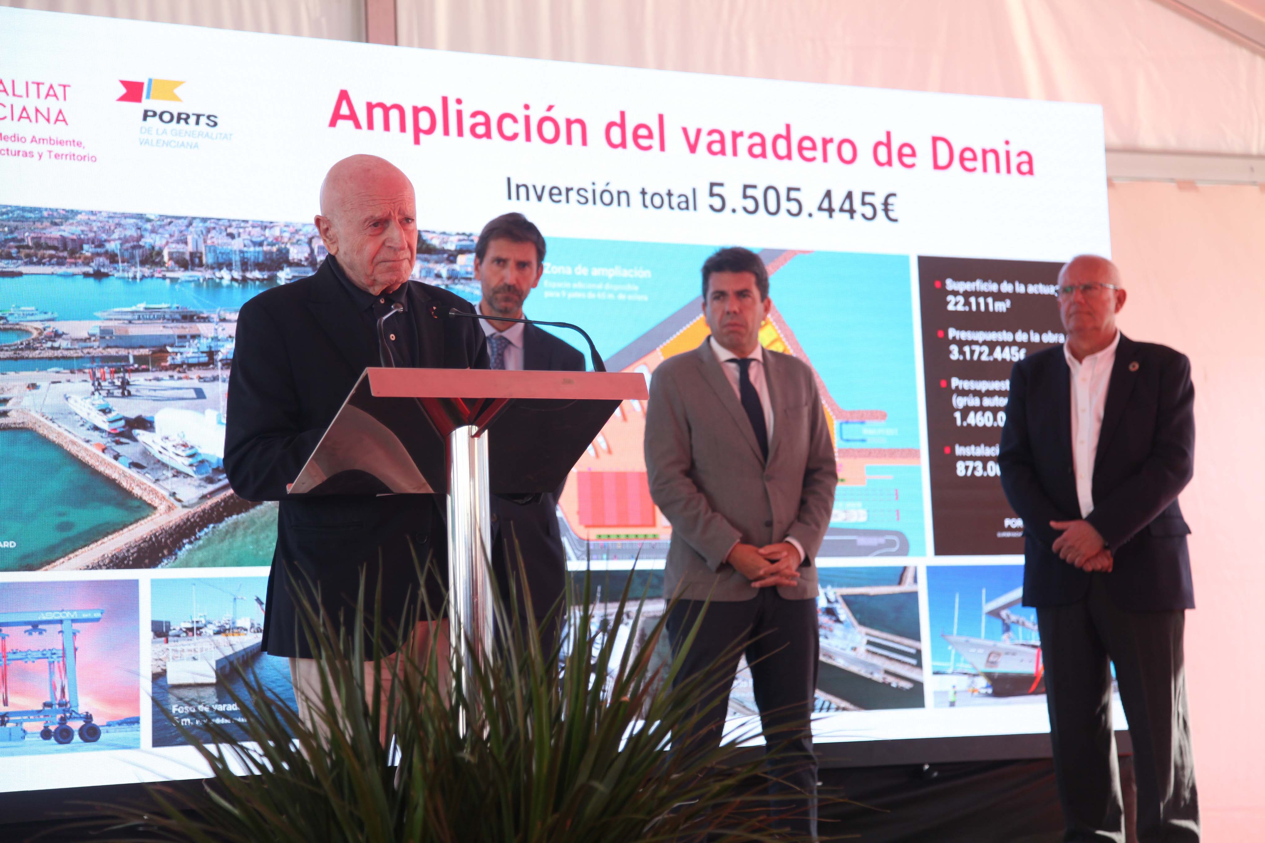 Mazón inaugura la ampliación del varadero de Portdenia Superyacht Shipyard &amp; Marina