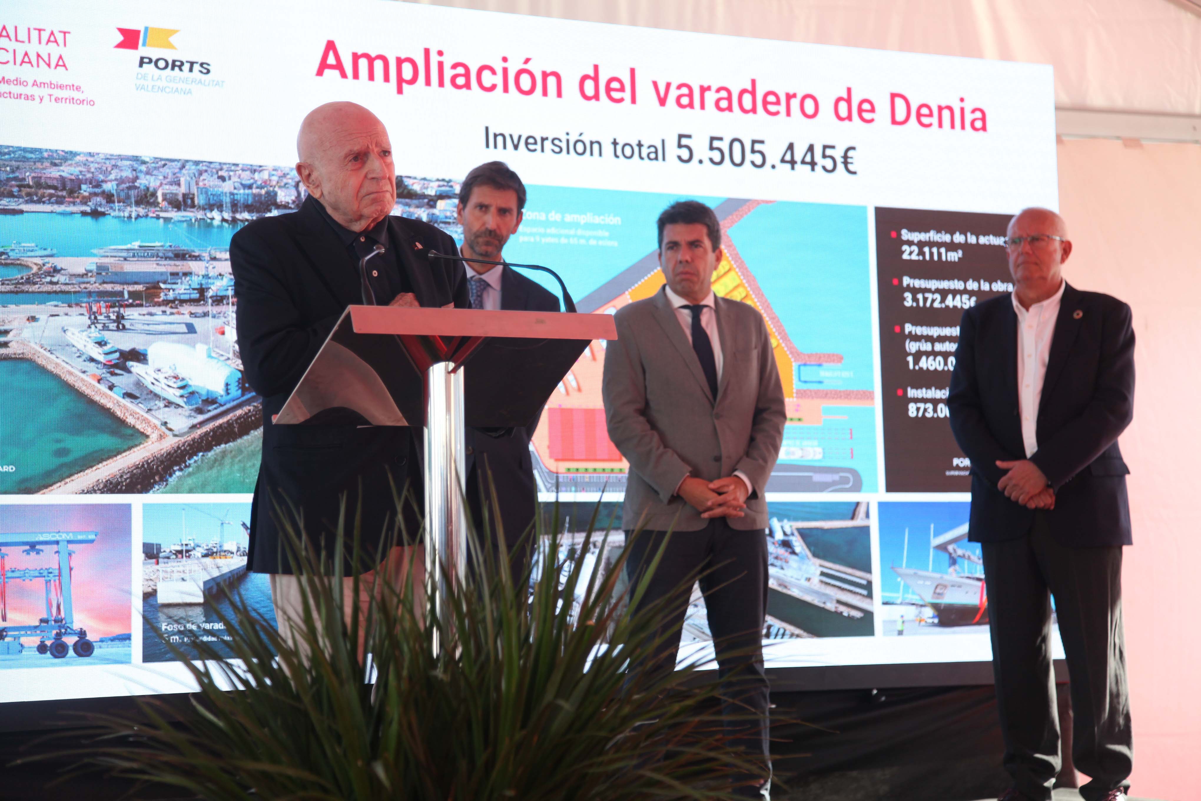 Mazón inaugura la ampliación del varadero de Portdenia Superyacht Shipyard &amp; Marina
