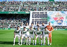 Tifo realizado por la grada en el último partido ante el Cartagena