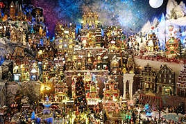 Poblado navideño con más de 2.000 figuras.