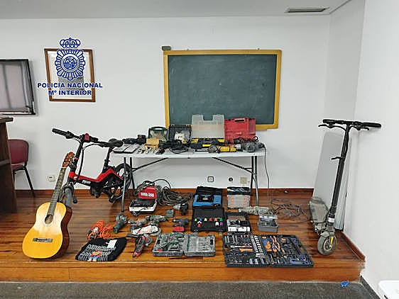 Material requisado en el operativo.