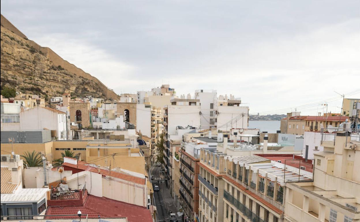 Cielo nublado de Alicante.