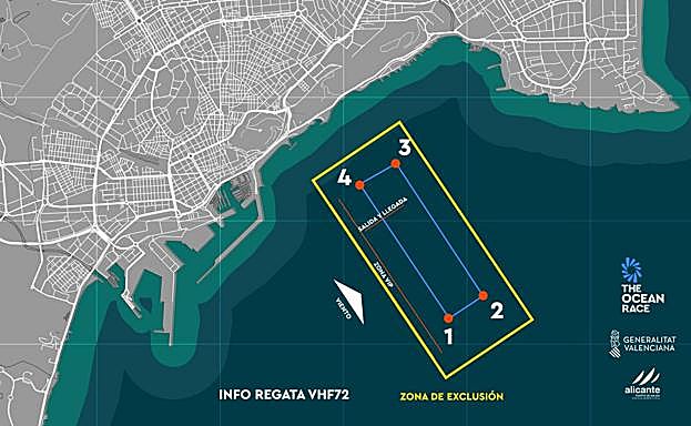 Mapa con la Zona de Navegación Restringida.