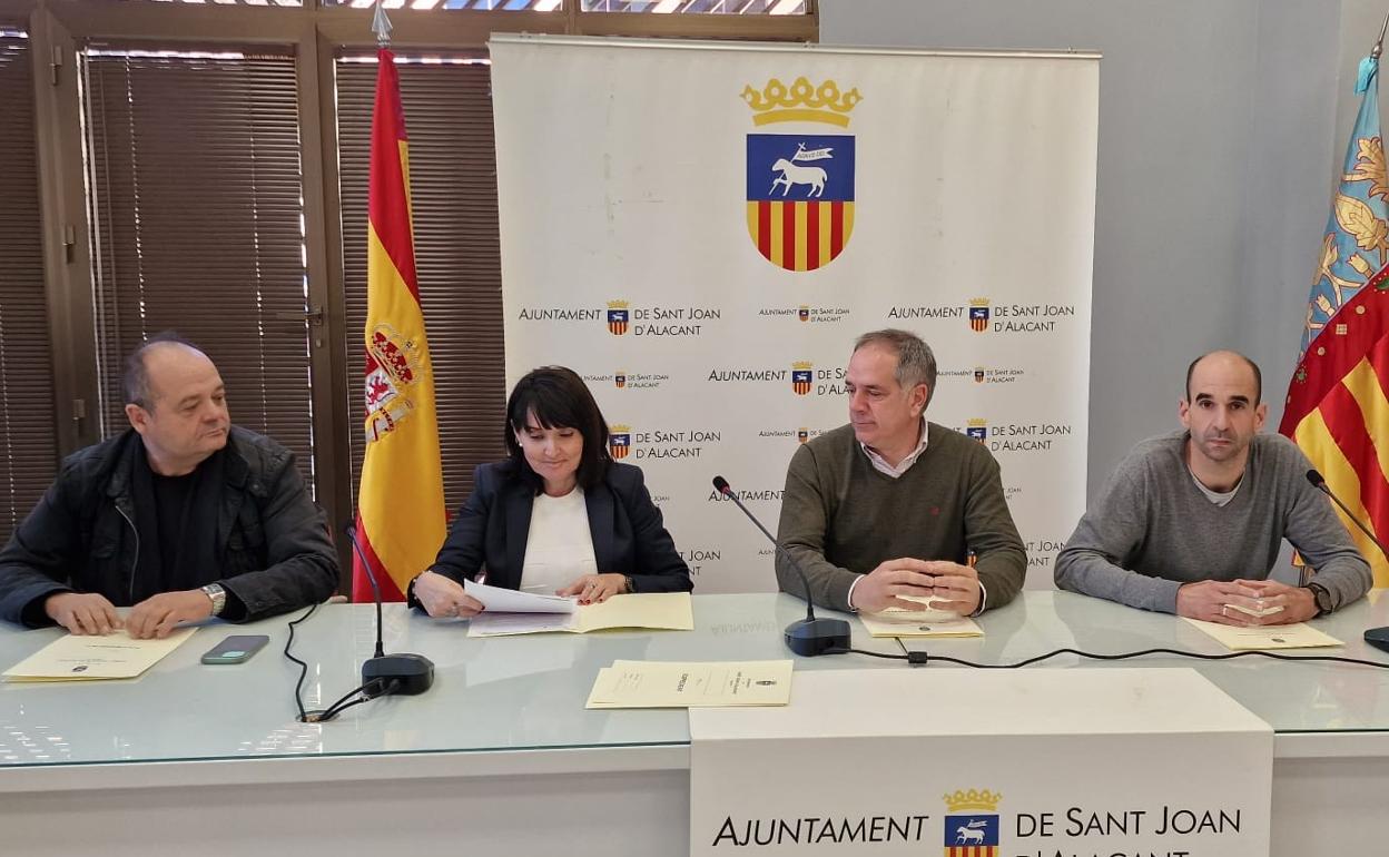 Los cuatro ediles de Ciudadanos en el Ayuntamiento de Sant Joan.