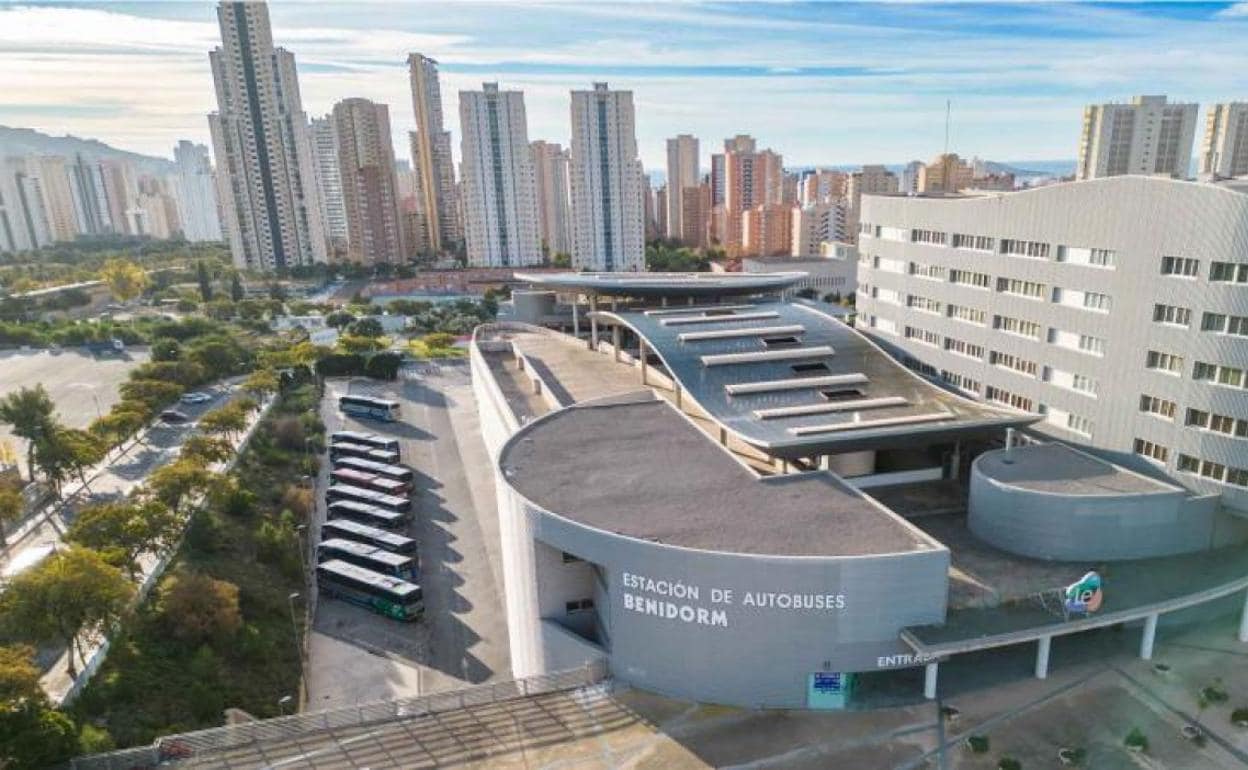 Imagen aérea de la estación de autobuses de Benidorm