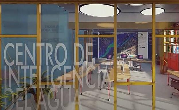 Imagen principal - Diseño del interior del futuro Centro de Inteligencia del Agua.