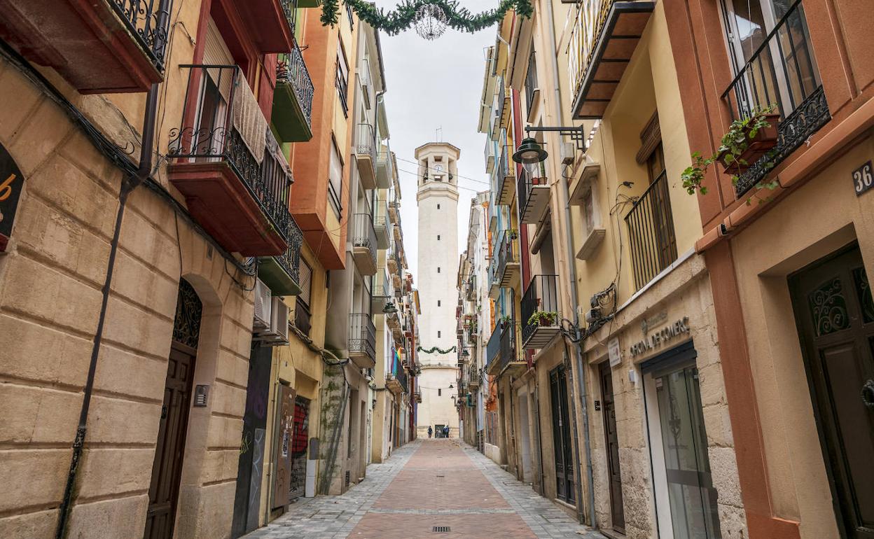 Calle del centro histórico de Alcoi 