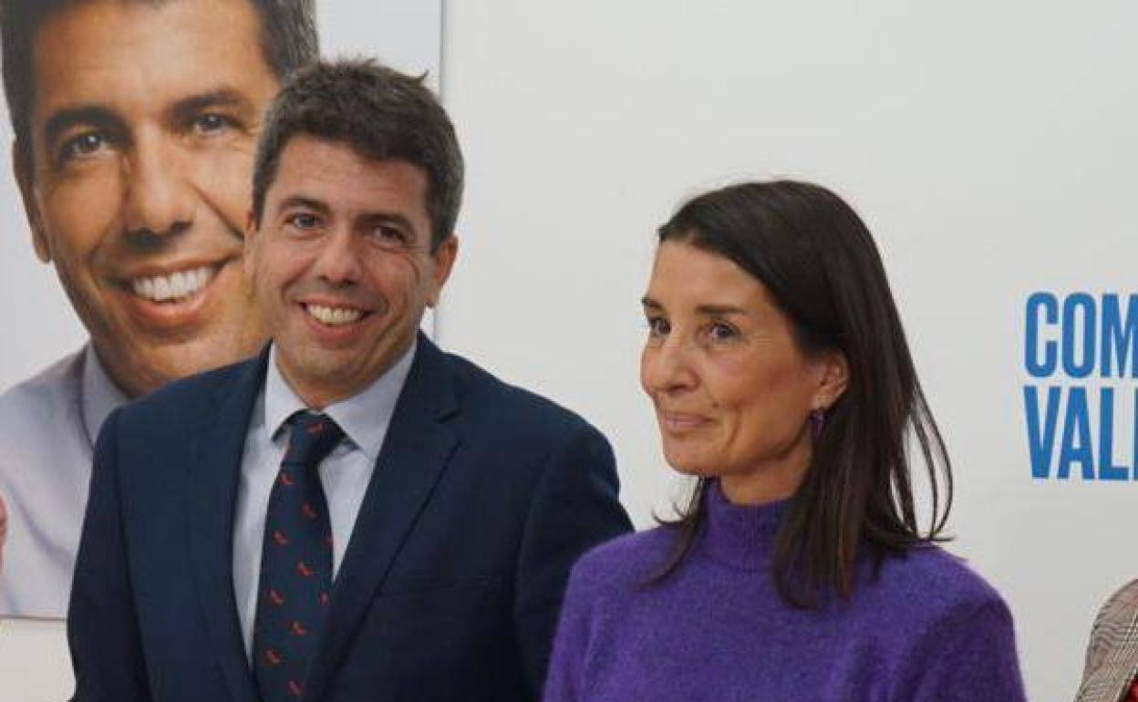 Carlos Mazón y Ruth Merino, en su presentación como miembro del equipo económico del PPCV.
