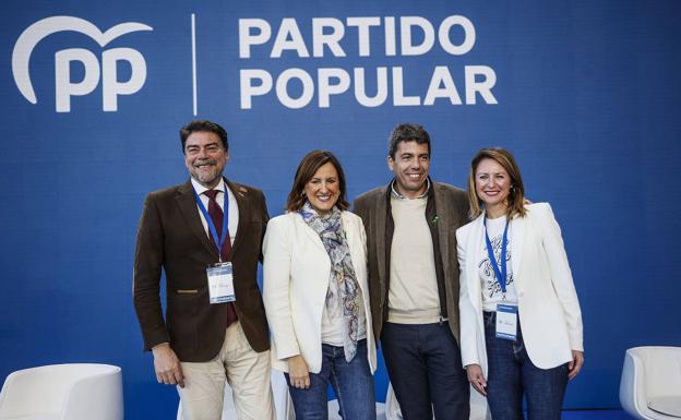 Barcala junto a Gamarra, Mazón y Catalá este sábado en la Intermunicipal del PP.