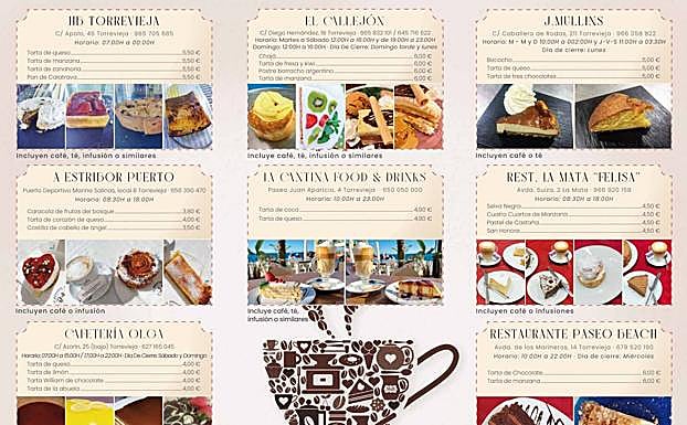 Las cafeterías participantes, con las ofertas.