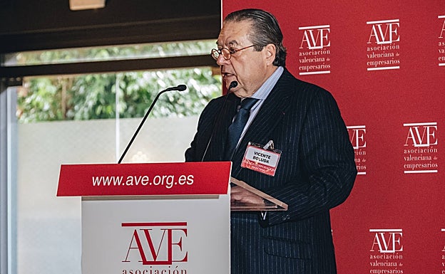 Vicente Boluda, durante su intervención antes de producirse el pleno del AVE 