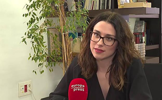 Un momento de la entrevista con Aitana Mas.