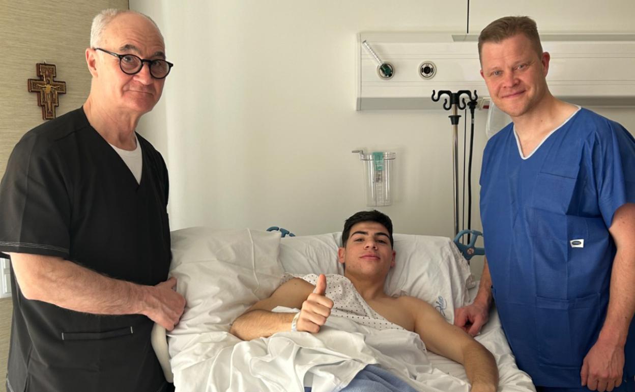 Nico Espinosa, antes de su intervención 