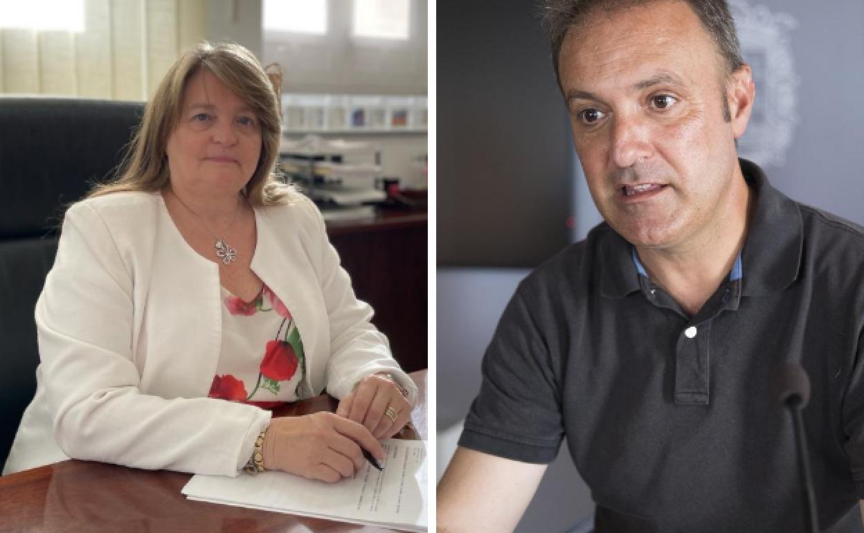 La edil de Acción Social, Julia Llopis, y el portavoz de Compromís, Natxo Bellido 