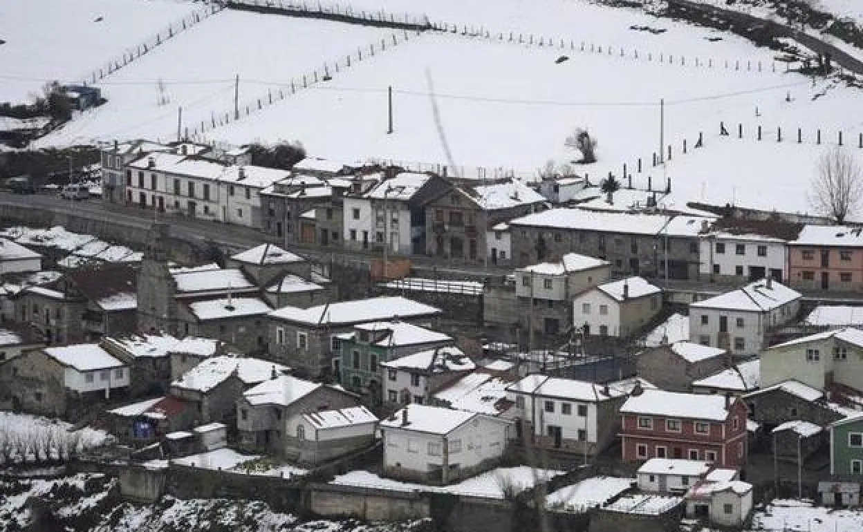 Vista este domingo del puerto de Pajares, en el Principado de Asturias.