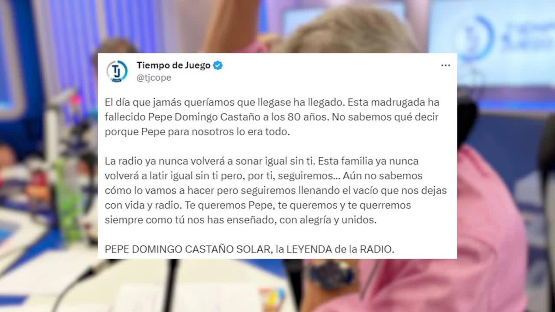 Muere Pepe Domingo Castaño a los 80 años