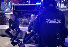 Detenidos por la Policía Nacional esta madrugada en Alicante.