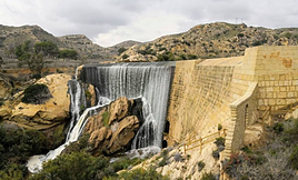 La presa del pantano de Elche.