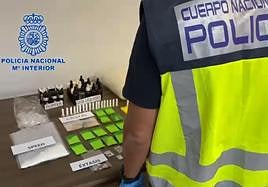Drogas sintéticas intervenidas por la Policía Nacional.