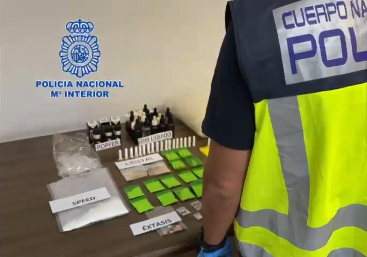 Drogas sintéticas intervenidas por la Policía Nacional.