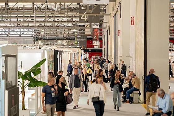 Imagen de la feria de Milán, la más importante de calzado.